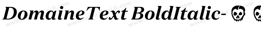 DomaineText BoldItalic字体转换
